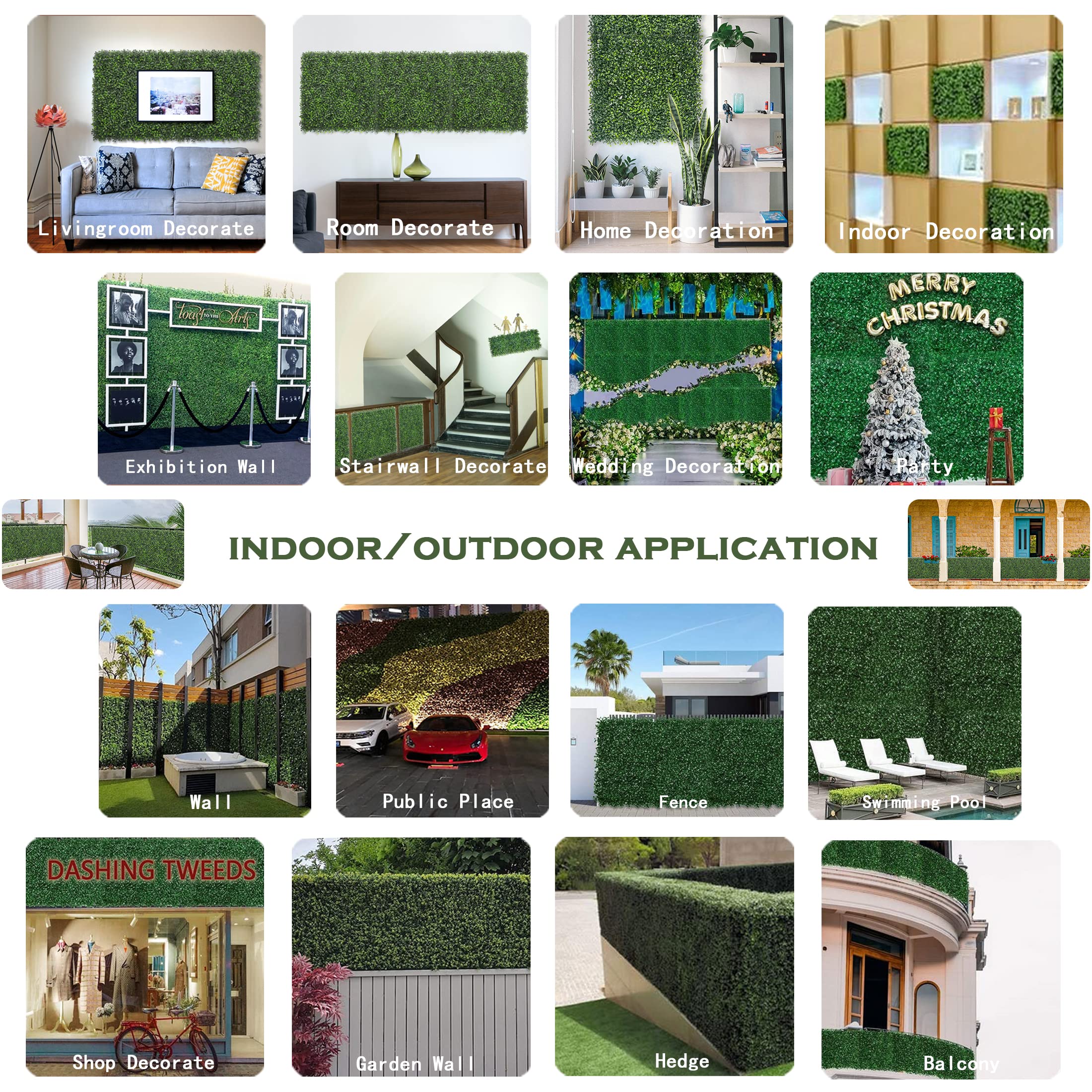 Bybeton dense green texture provides even coverage across panels.
