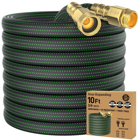 BYDA 10FT hose neatly coiled for compact storage and easy transport