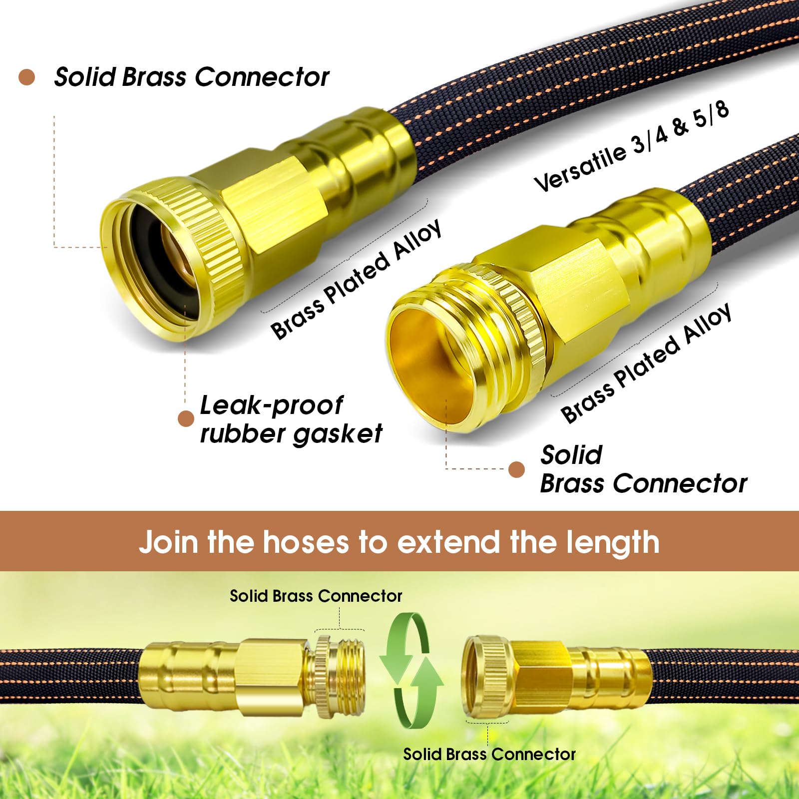 BYDA anti-kink technology ensures smooth watering around corners.