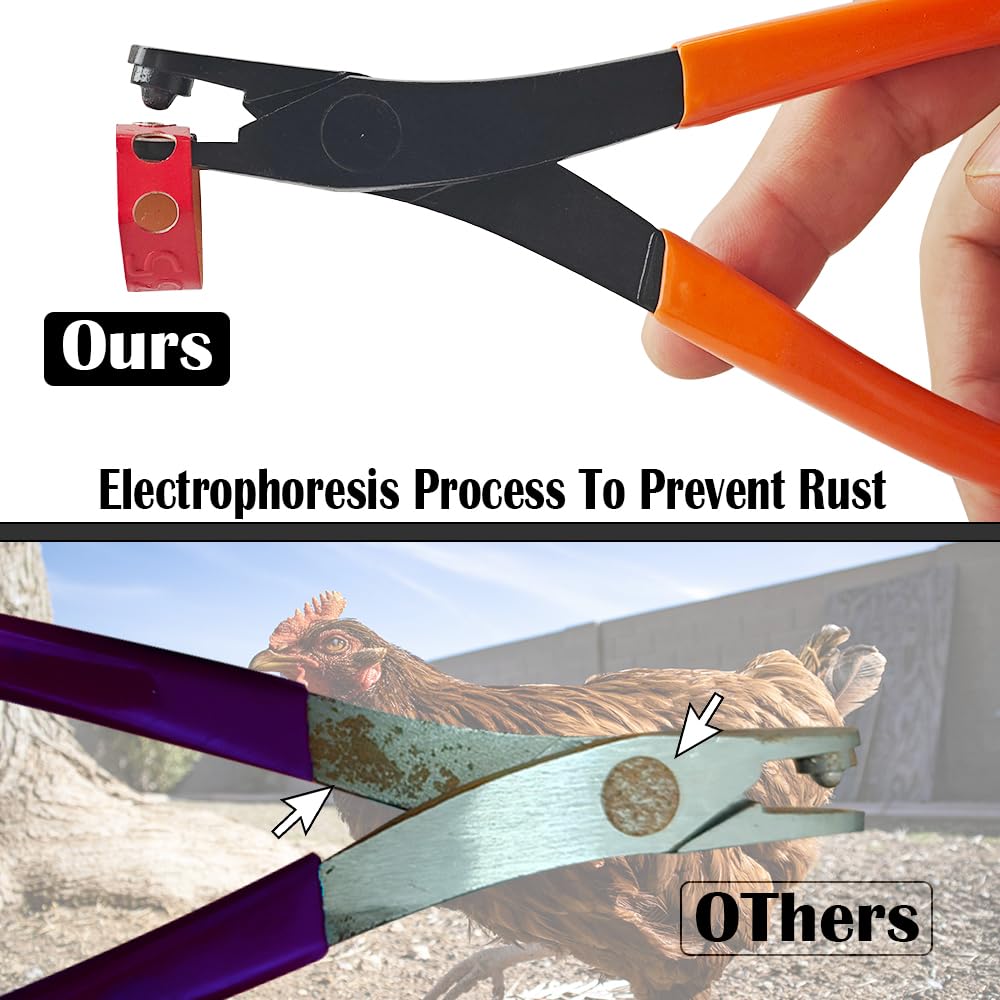 ByeAnxiety rounded-jaws ensure gentle, secure leg band application for poultry.