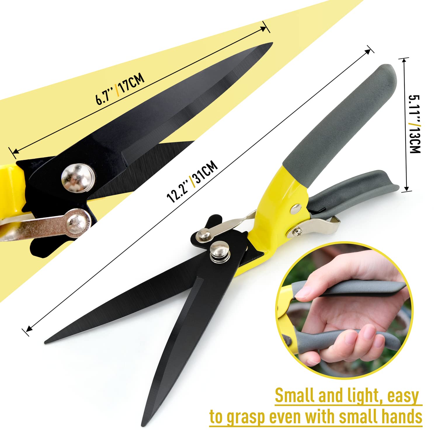 Byhagern grass shears warm grip tip for non-slip handling