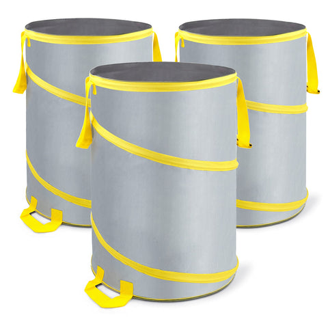 Byhagern 30-gallon collapsible trash can with pop-up design for camping and yard cleanup