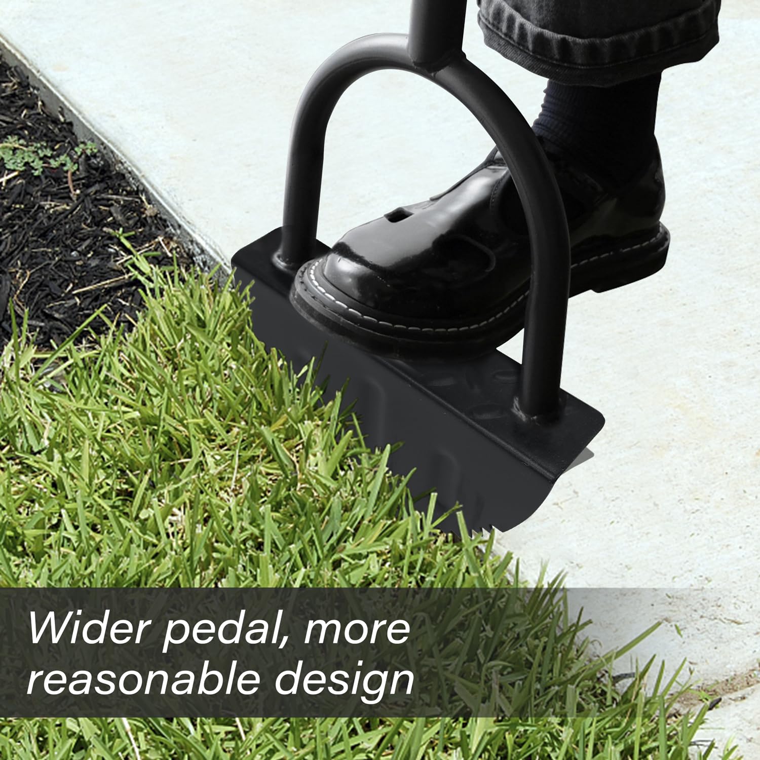 Long-handle design reduces back strain during edging.