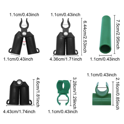 Bykswil green plastic connectors highlight durable garden components