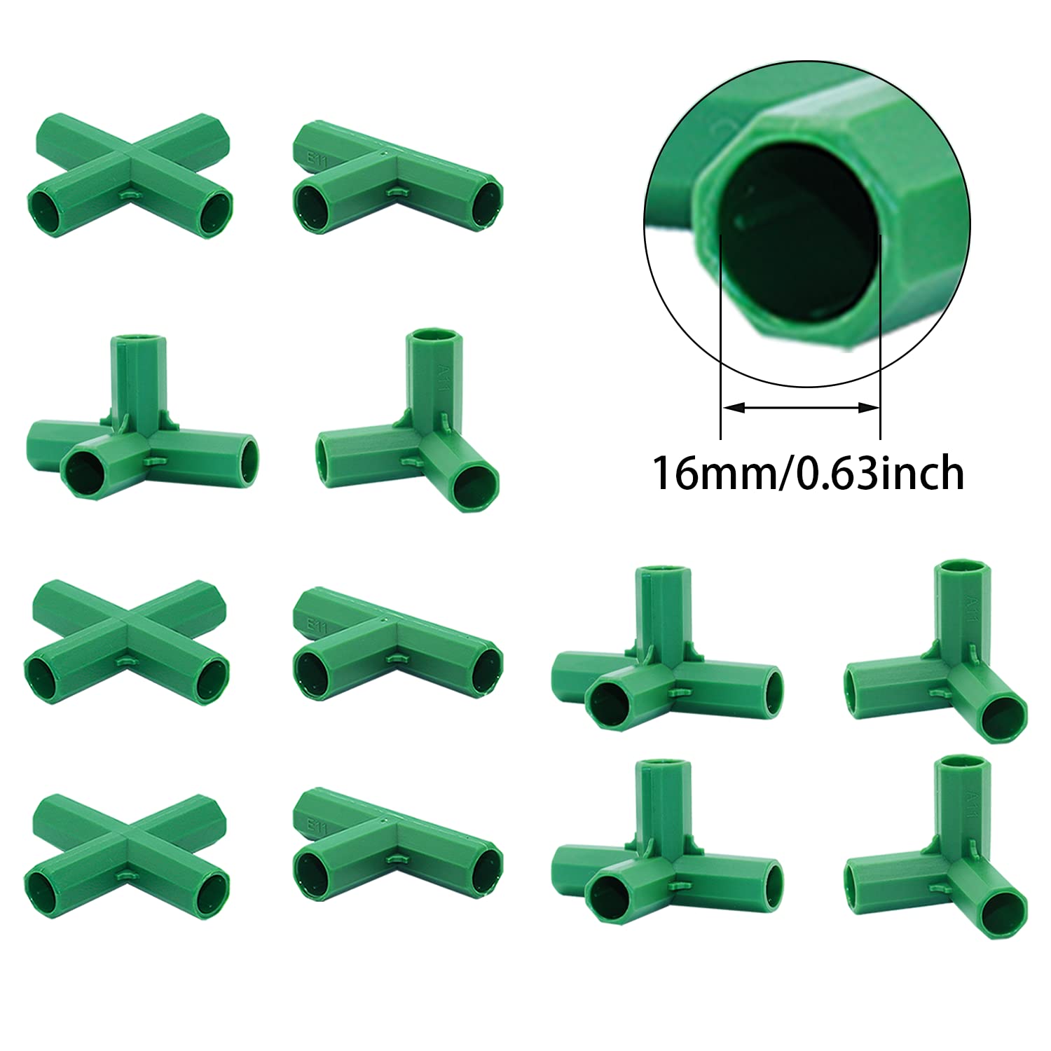 Bykswil heavy-duty 16mm connector ideal for stable frame assembly and seasonal setups.