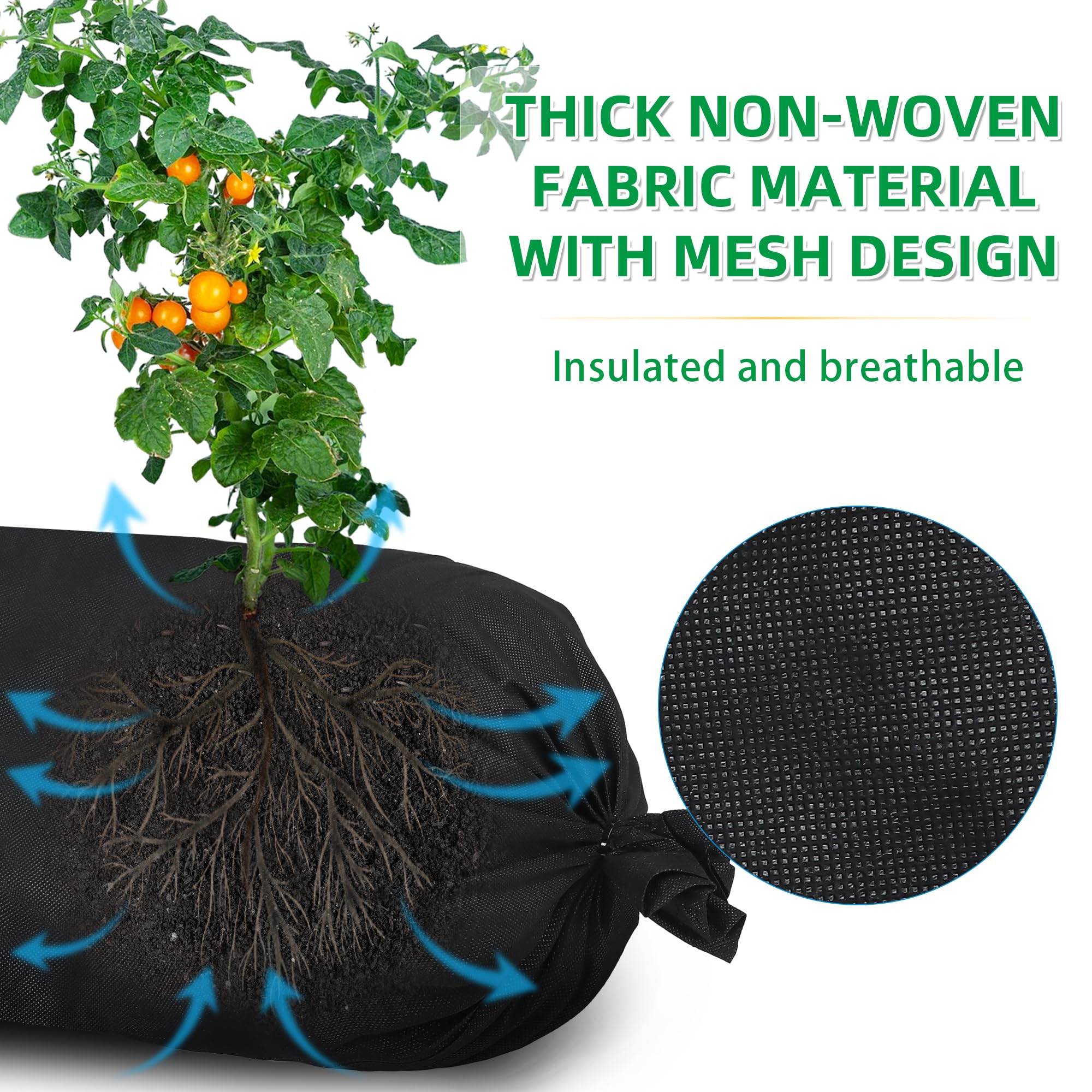 Bylion non-woven fabric material ensures durability and reuse across seasons.