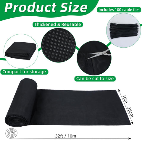 Bylion plant grow bag 32 ft length, versatile indoor/outdoor gardening.