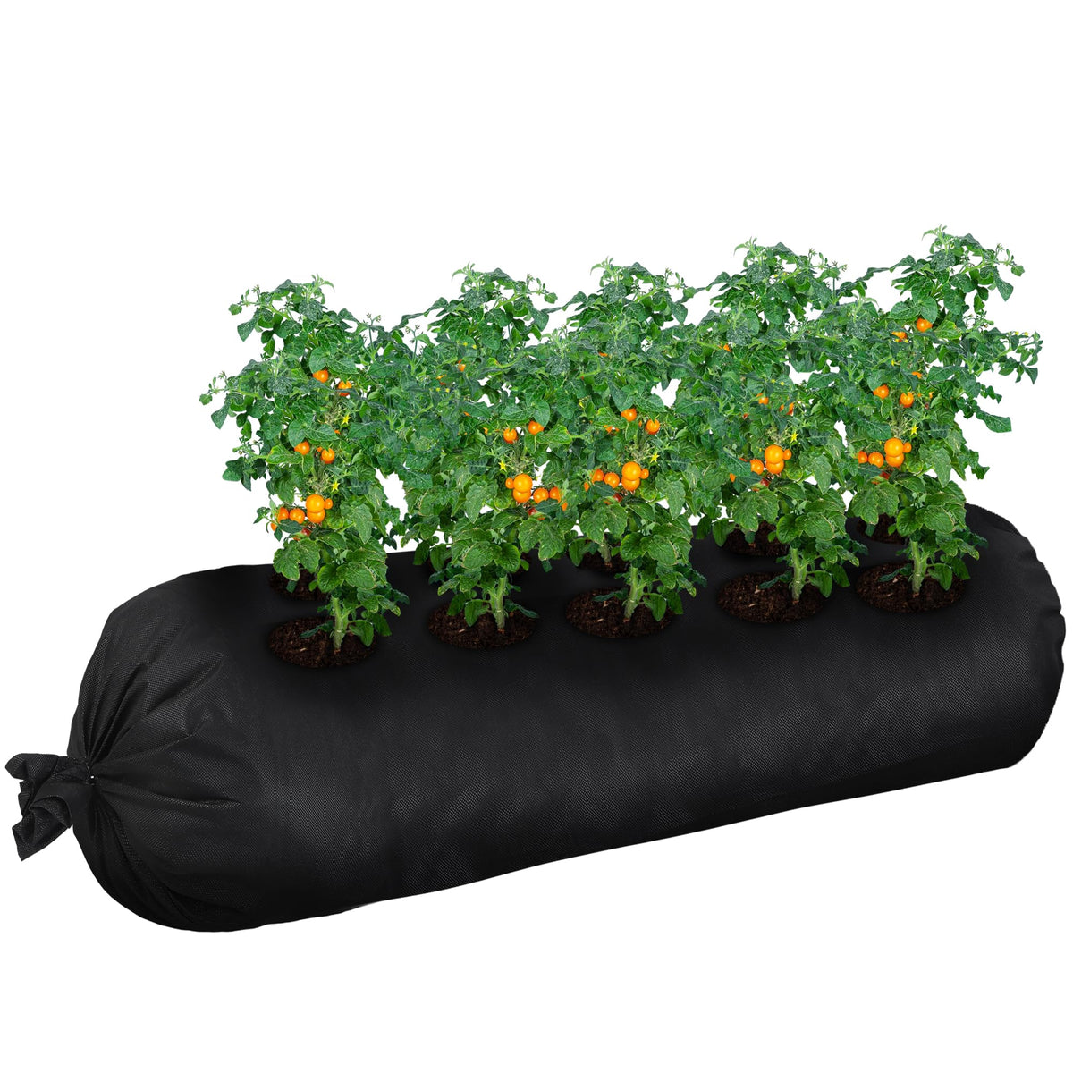 Bylion tubular fabric planter 10x10 inch promotes airflow for healthier roots.