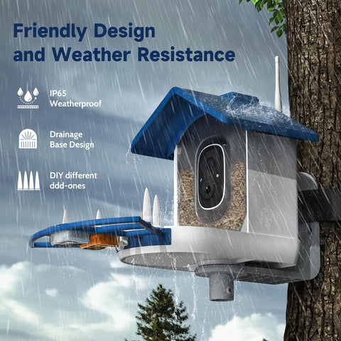 BYRANKE Smart Bird Feeder real-time notifications keep you informed.