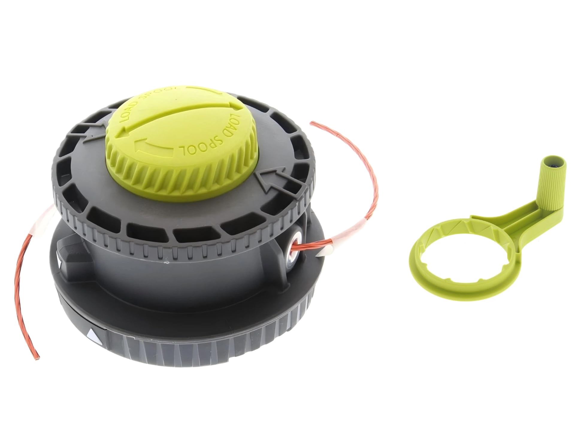 BYSOL Reel Easy+ head showing straight shaft compatibility for Ryobi trimmers