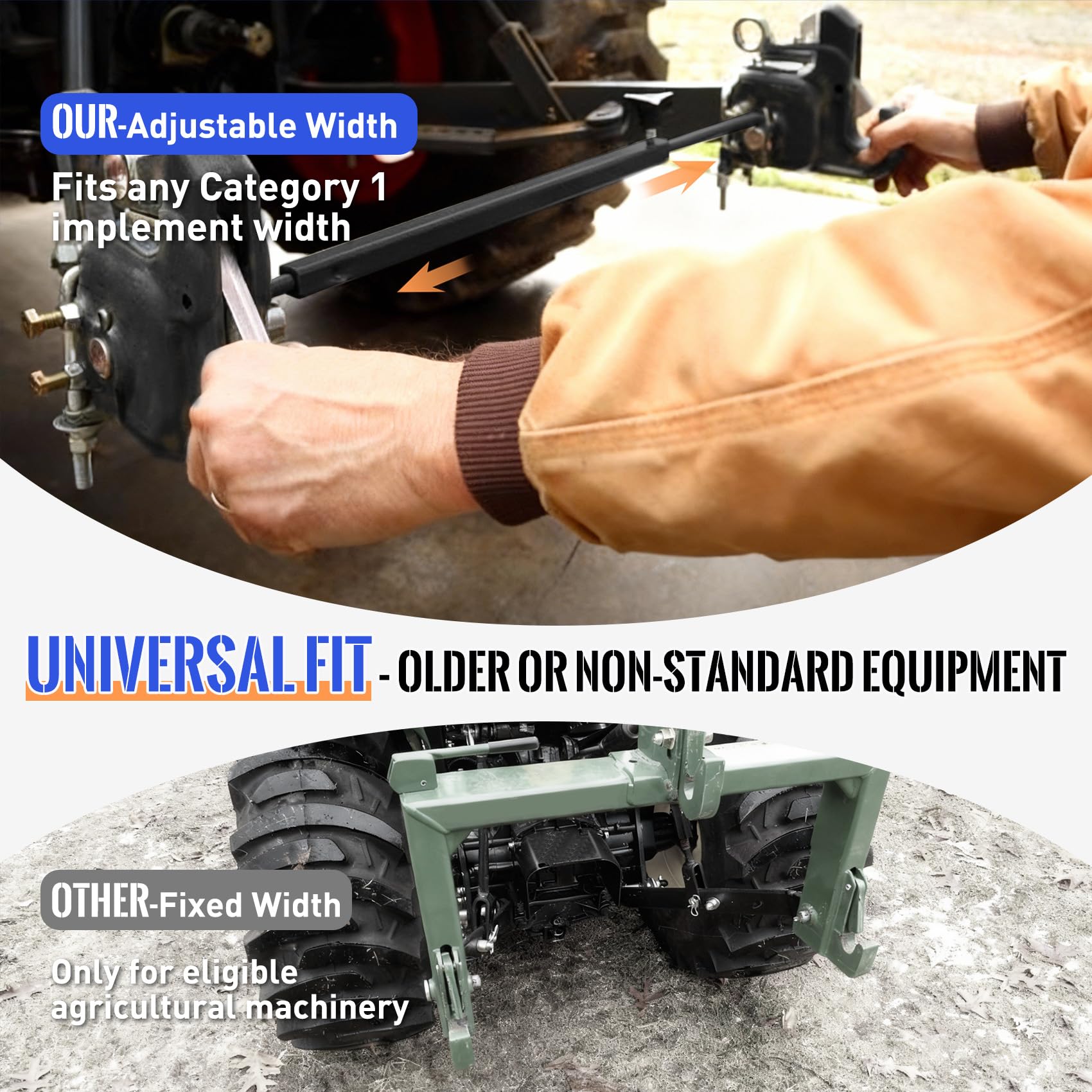 BZ SUN Stabilizer Bar—side view, demonstrates arm stability for smooth attachments.