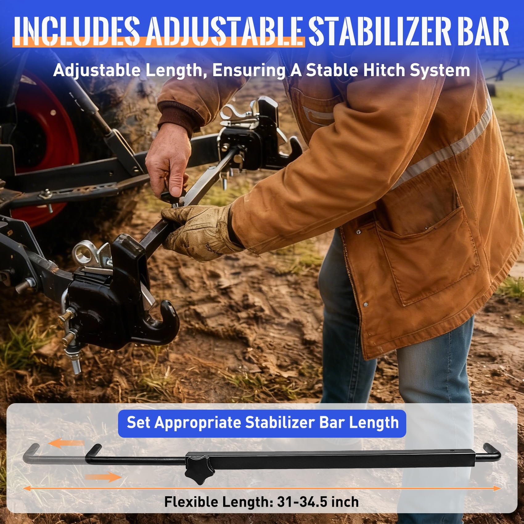 BZ SUN Hook-and-Pin Locking—rear view, secure locking on rough terrain.