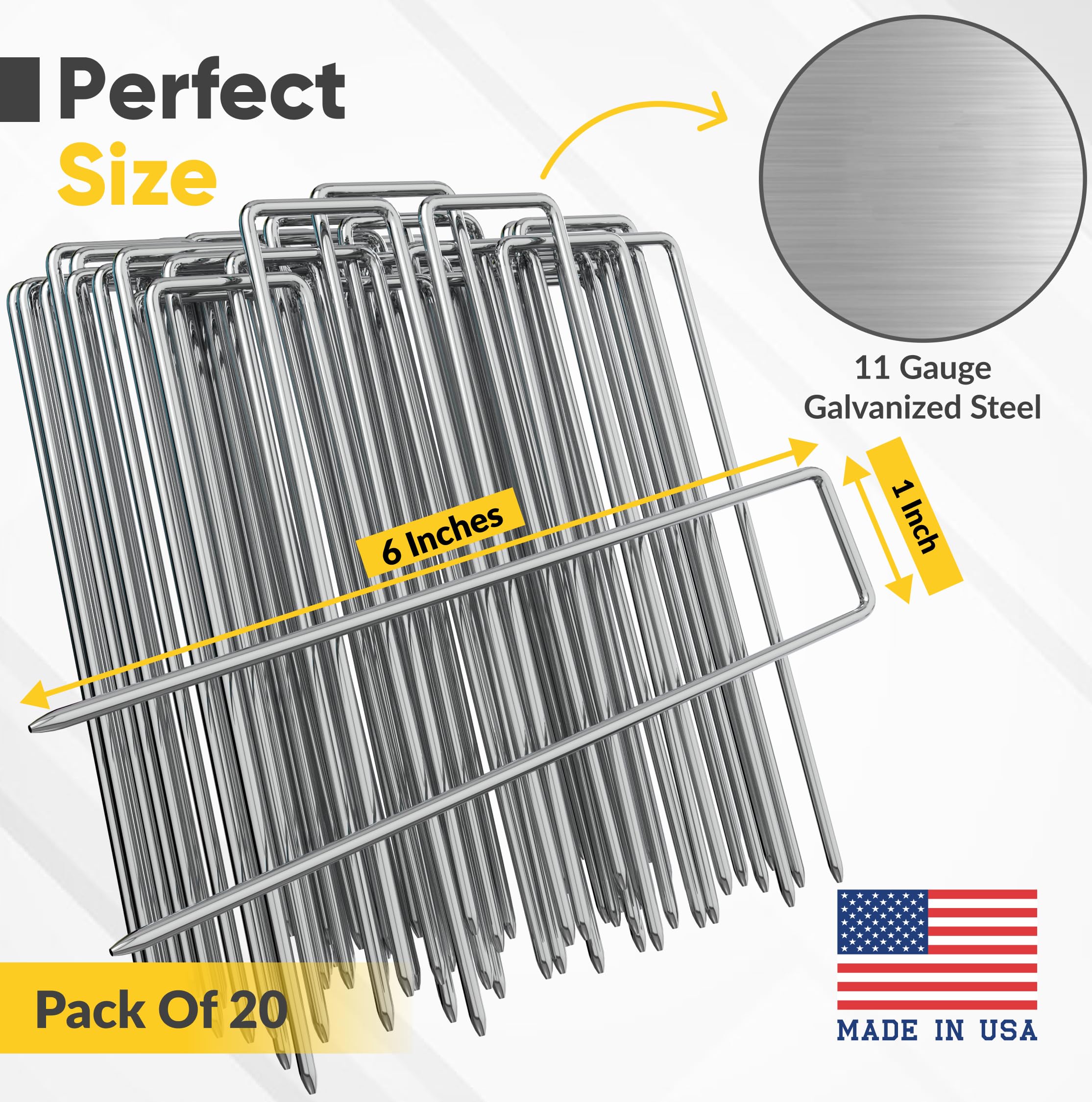 BzBirds 11ga galvanized stake resists bending in rocky ground.