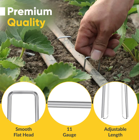 BzBirds beveled tip stake enables easy penetration in tough soil.