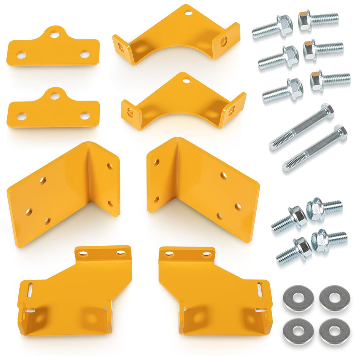 Bzcovac 125255 hydro transmission brackets kit for Hustler mowers enhances durability.