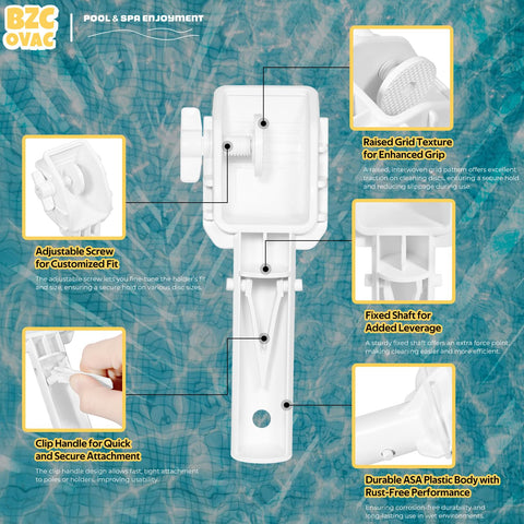 Bzcovac rust-free design on pool cleaner holder for corrosion resistance