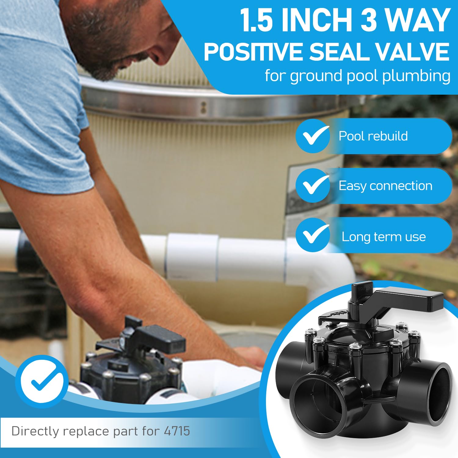 CPVC construction on the Bzsunway 4715 valve for long-lasting use