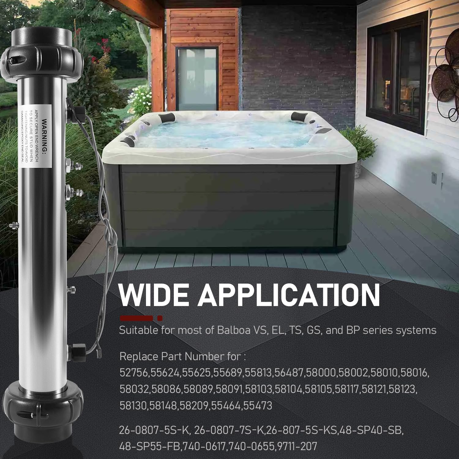 Bzsunway heater sensors close-up to highlight integrated monitoring