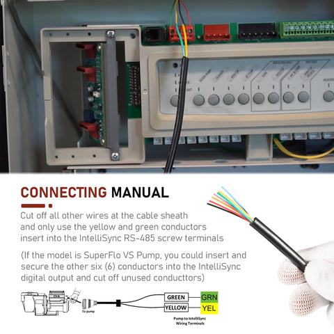 Bzsunway eight-conductor setup enables flexible control for compatible pumps.