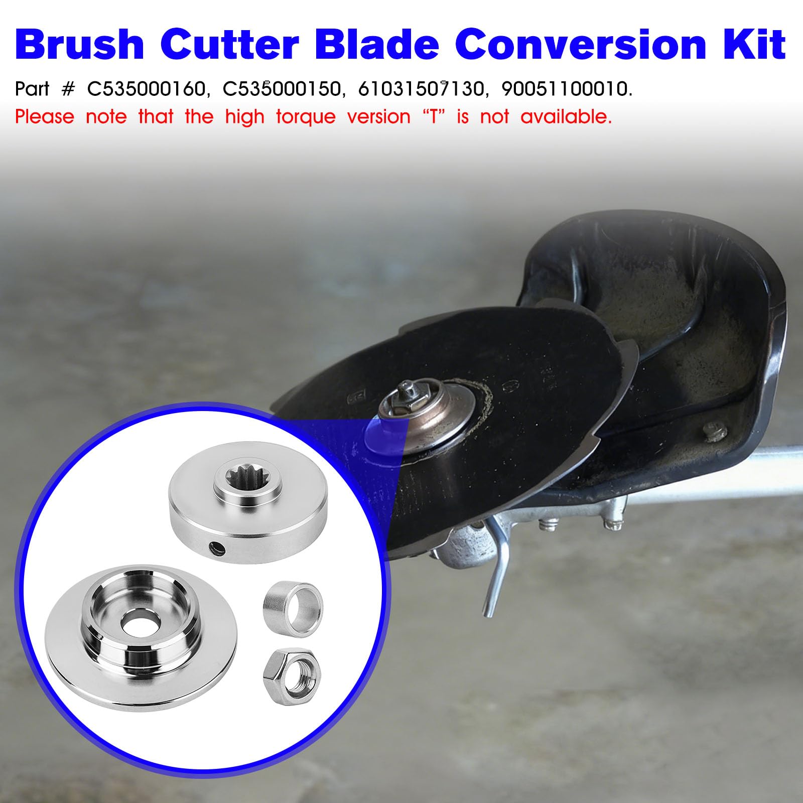 BZTT Echo SRM-225i blade adapter ready for quick replacement.