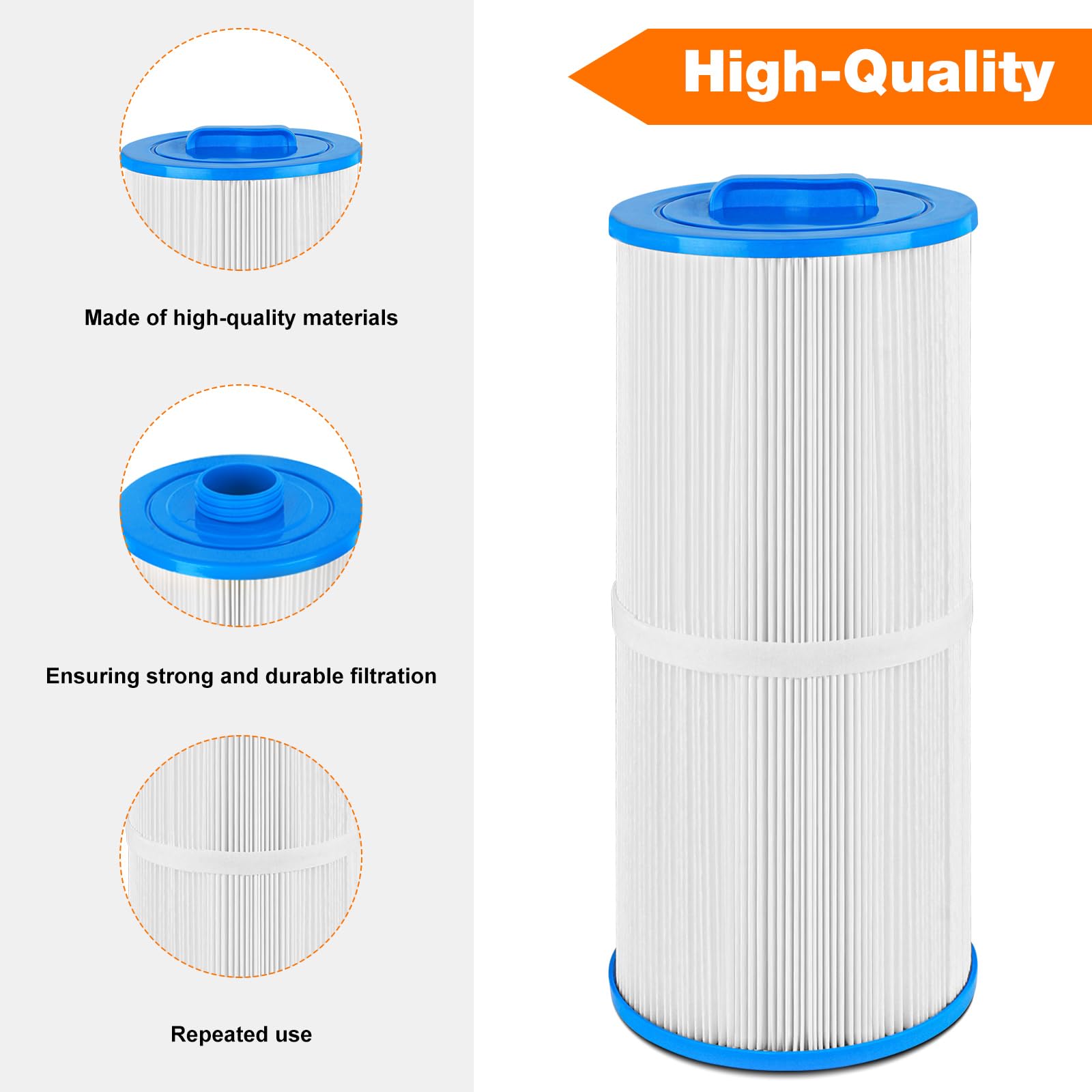 BZTT hot tub filter offers easy cleaning and durable filtration.
