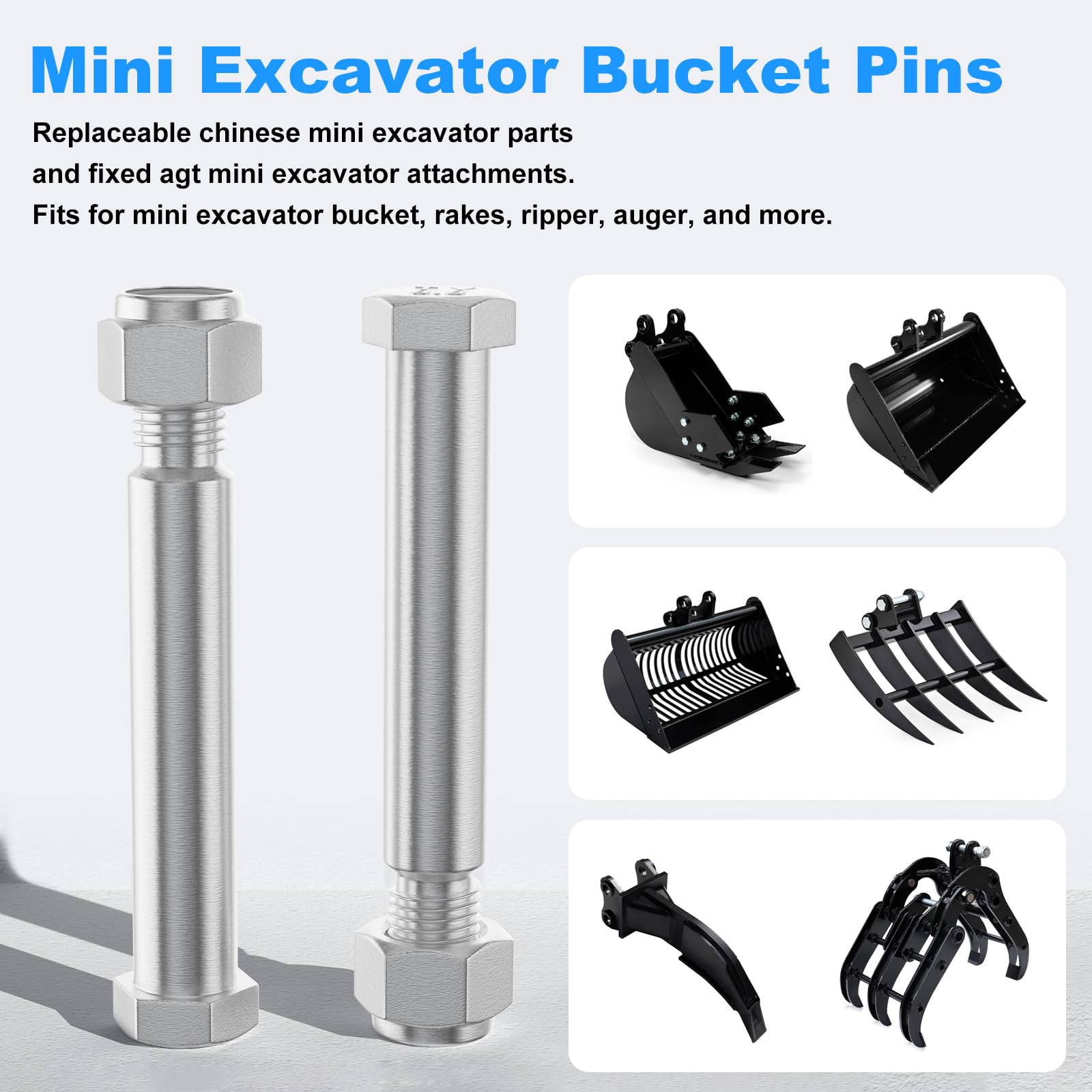BZTT pins installed on a attachment demonstrate a stable, reliable connection.