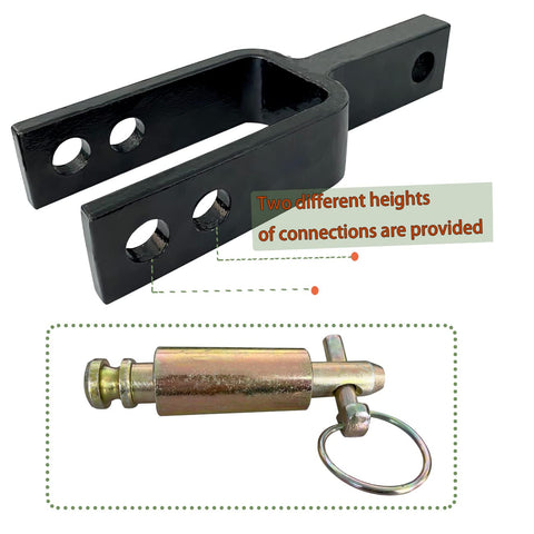 C CLINK Hitch Adapter Dimensions image showing precise width and Category 1 compatibility.