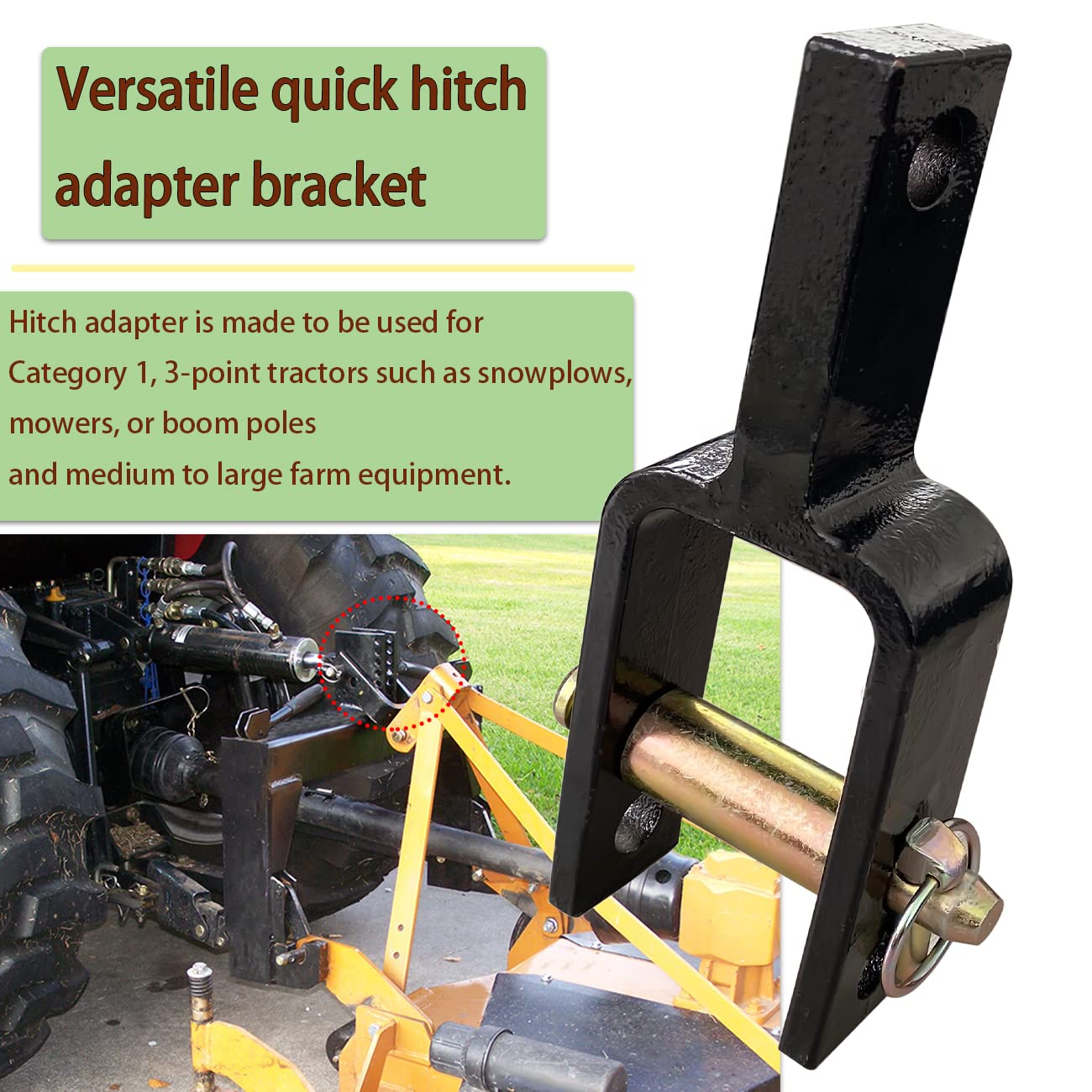 C CLINK Package Contents image displaying bracket, pin, and O-spring pin for installation.