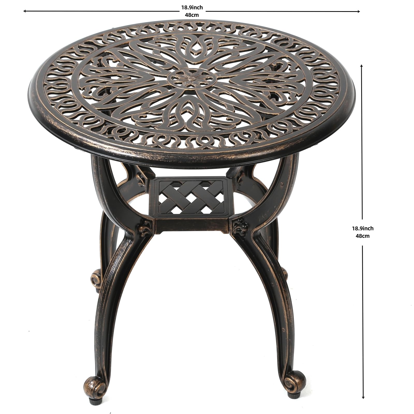 C G Patio Casa ornate floral pattern table highlighting intricate design for patio use