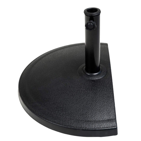 C-Hopetree 33 lb half-round base stand securing outdoor umbrella for patio shade.