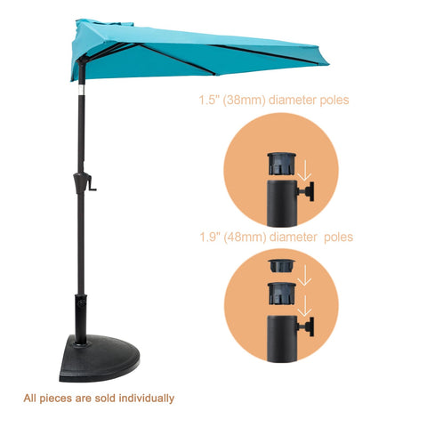 C-Hopetree adjustable spacer supports 1.5 and 1.9 inch poles.