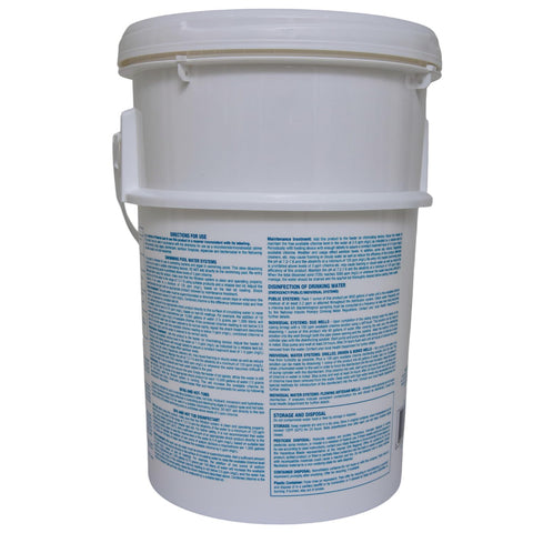 C3 3-inch chlorine tablets in pool feeder for balanced sanitizing in water.