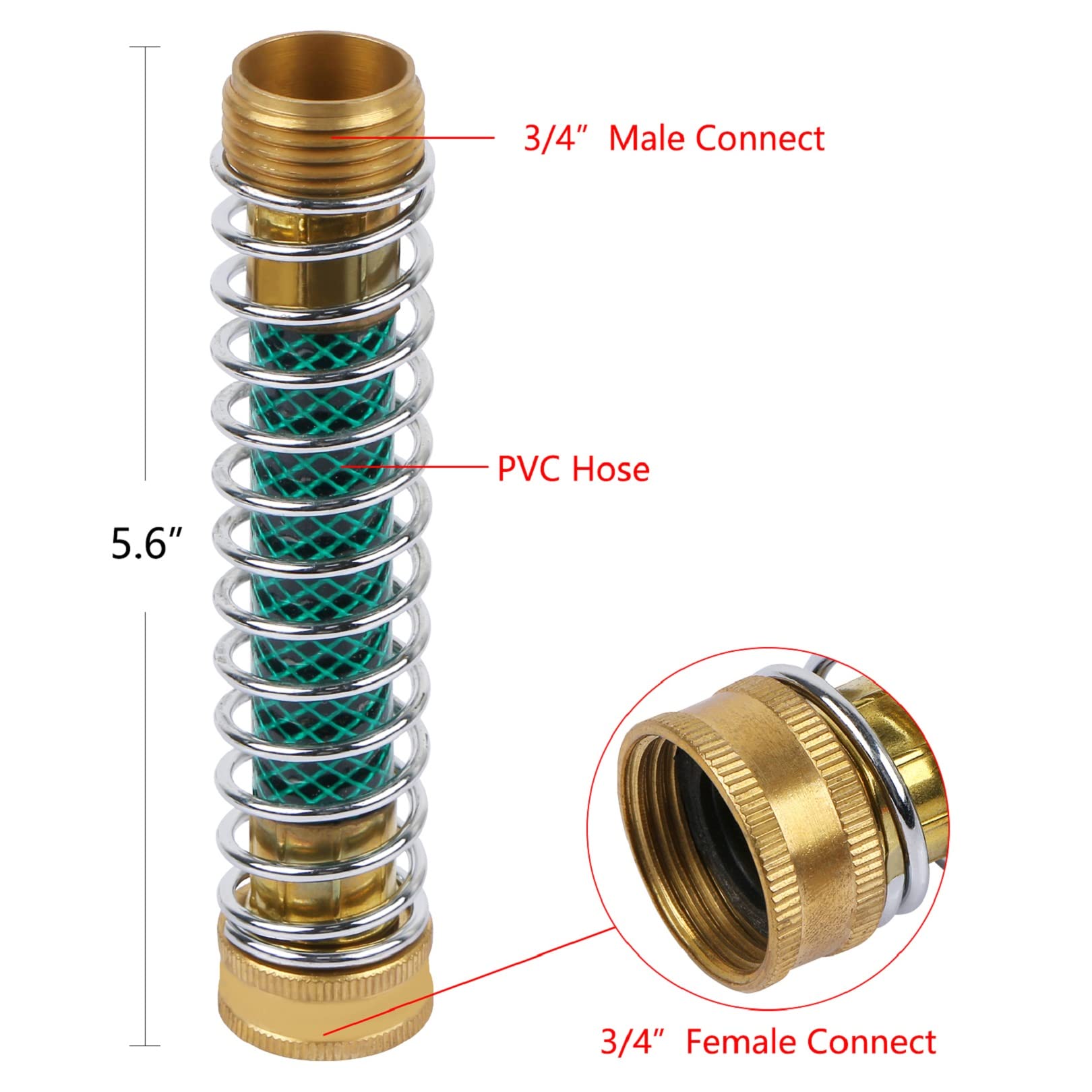 CABAX brass connector extension adapter ensures secure, leak-free hose connections