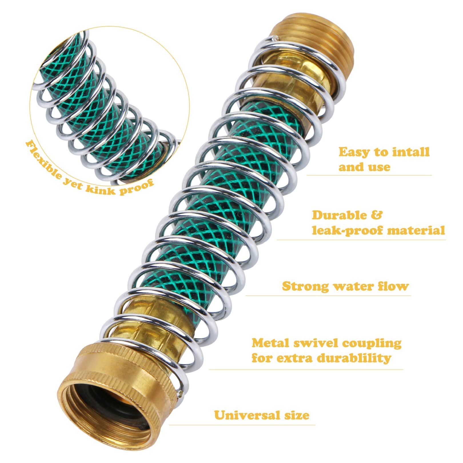 CABAX stainless steel spiral ring protects hoses from kinks during movement