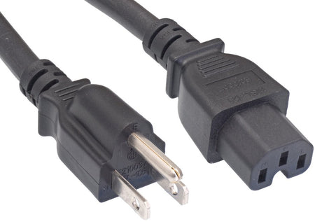 Cablelera power cord with NEMA 5-15P and C15 connectors for versatile server use