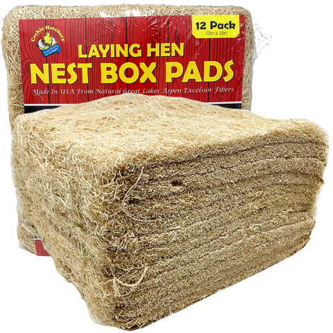 Cackle Hatchery nest box pad inside box promotes hen comfort and easier egg pickup