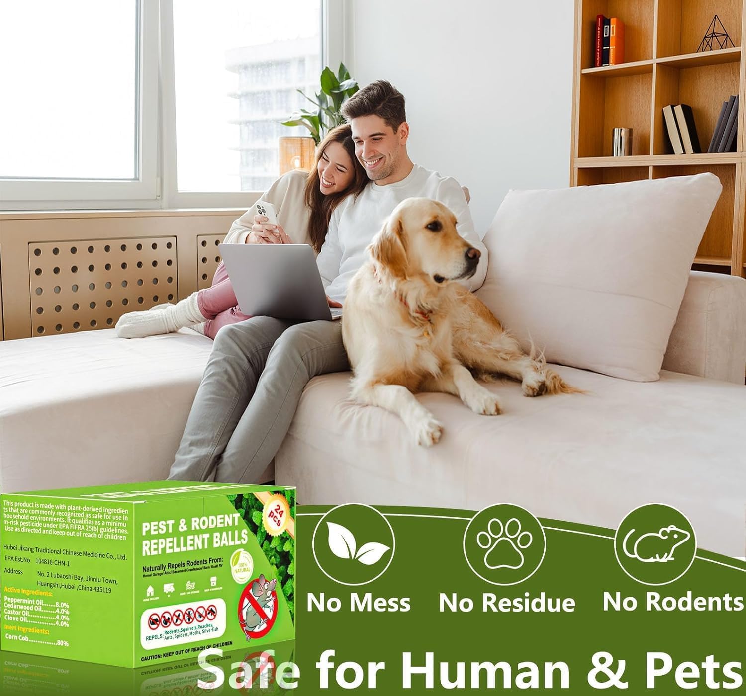 CACUTUSGO plant-based ingredients illustration emphasizes natural composition for safe home use