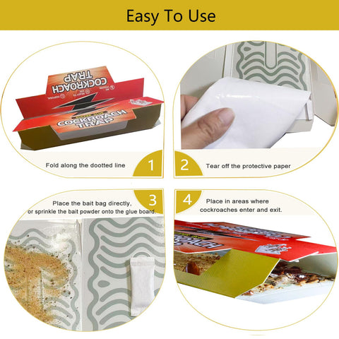CACUTUSGO prebaited attractant for kitchens attracts roaches instantly