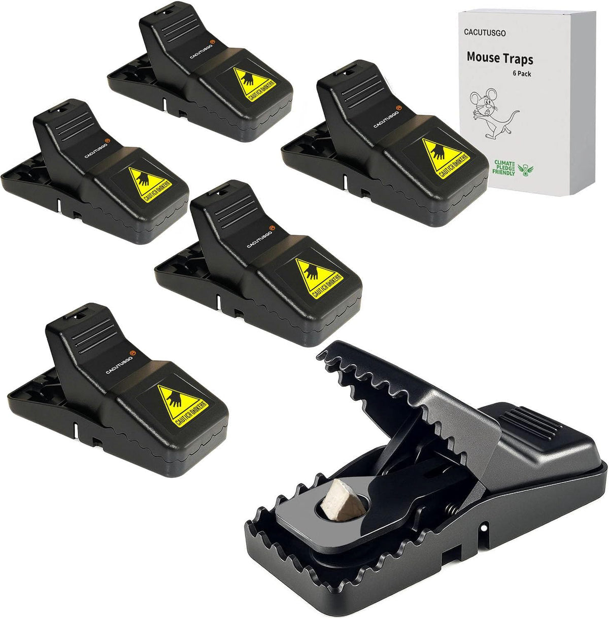 CACUTUSGO reusable indoor mouse trap front view for reliable home rodent control.