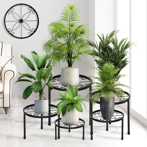 CADANI five-pack plant stands enable versatile indoor-outdoor display