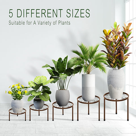 CADANI guard-rails plant stand with secure top design prevents slipping, great for balconies.