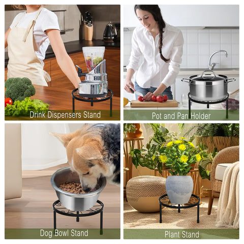 CADANI heavy-duty metal frame supports heavy pots with stability