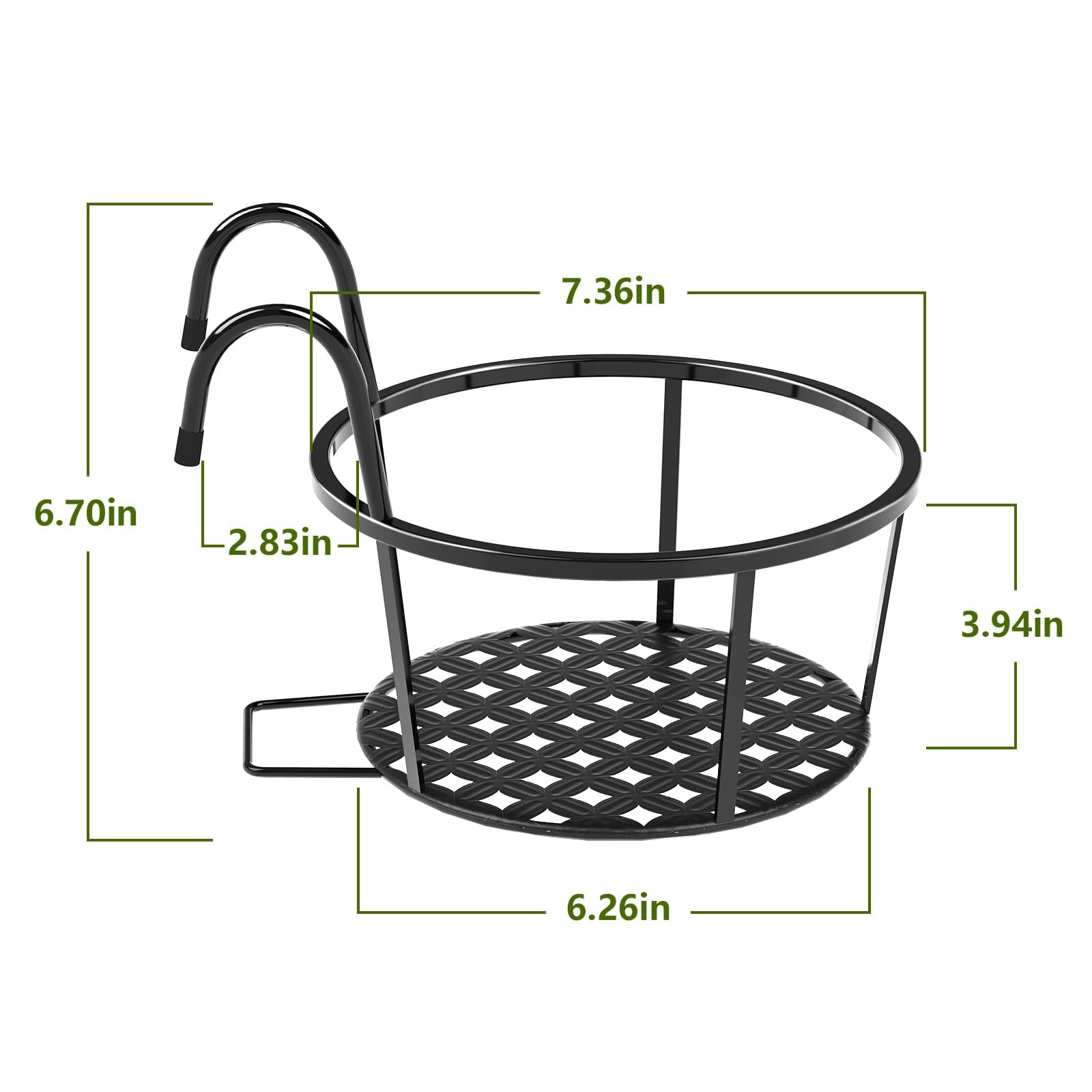 CADANI metal balcony planter anti-rust coating protects garden accents.