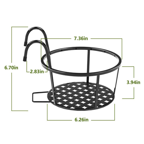 CADANI metal balcony planter anti-rust coating protects garden accents.