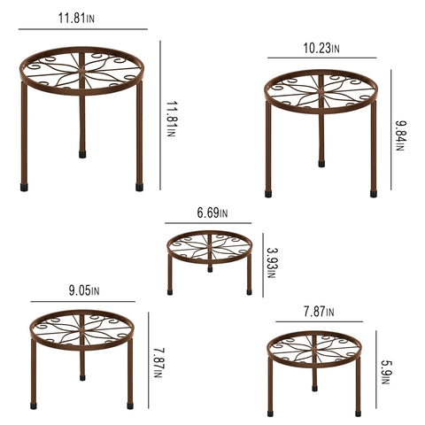 CADANI sturdy, tilt-free design keeps pots secure on uneven surfaces.