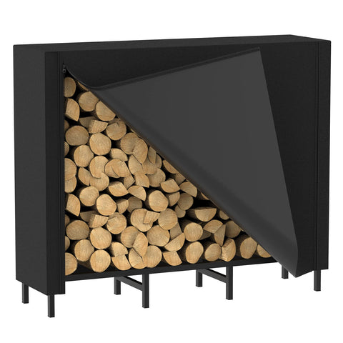 CADUKE 4ft firewood rack cover protecting wood from rain