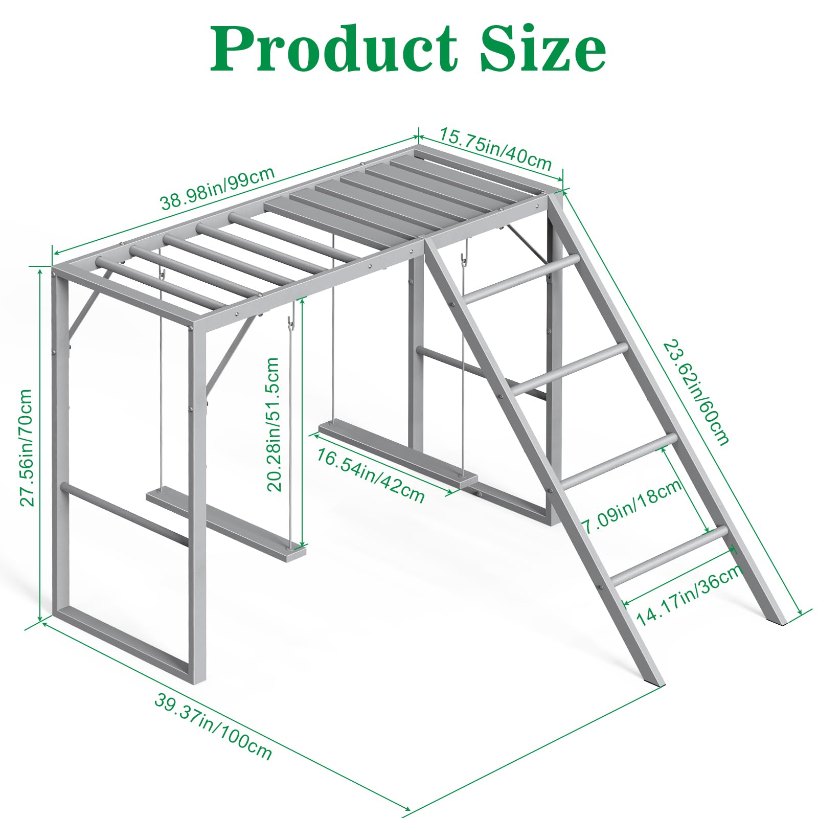 CADUKE gray metal swing compatible with most chicken coops