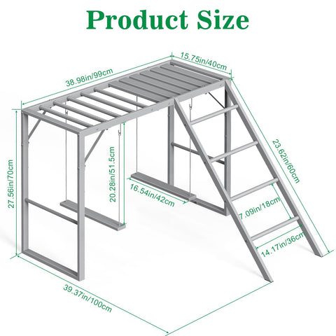 CADUKE gray metal swing compatible with most chicken coops