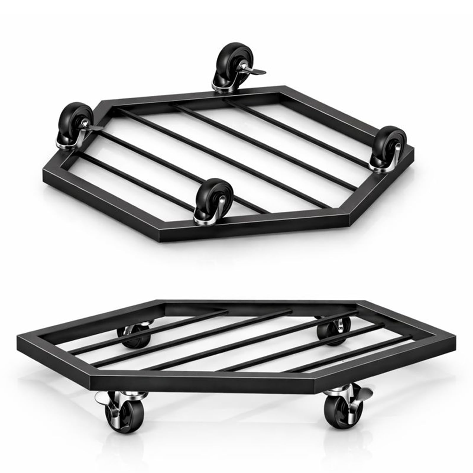 CADUKE plant caddy provides stable mobility for heavy ceramic pots.