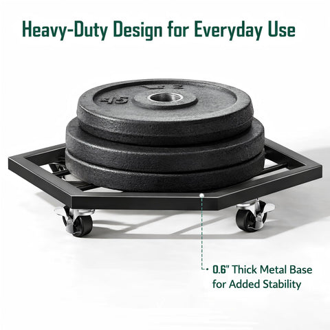 CADUKE plant caddy wheels with lockable 360-degree rotation for secure placement.